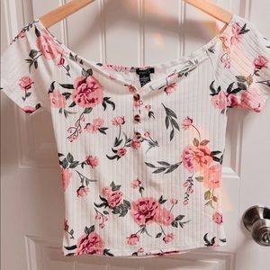 Off the shoulder floral top
